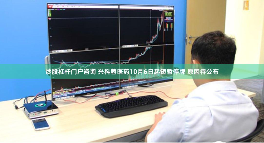 炒股杠杆门户咨询 兴科蓉医药10月6日起短暂停牌 原因待公布