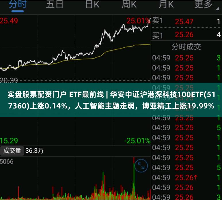 实盘股票配资门户 ETF最前线 | 华安中证沪港深科技100ETF(517360)上涨0.14%，人工智能主题走弱，博亚精工上涨19.99%